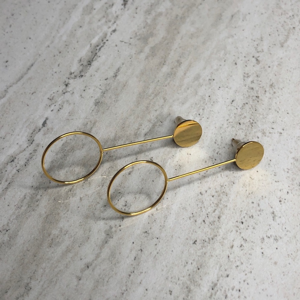Surgical Steel Gold Geometric Earrings